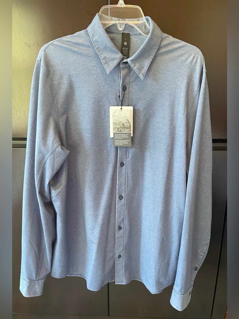 lululemon athletica Light Blue Long-Sleeve Button-Down Shirt